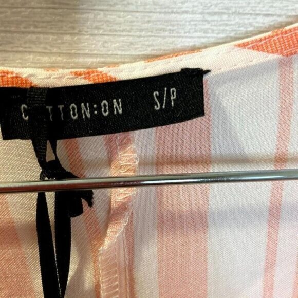 Cotton:On Women Flare Sleeve Stripe Ruffled Mini Dress S/P NWT coverup swim - Picture 3 of 6